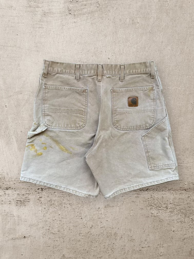 90s Carhartt Distressed Carpenter Shorts - 36