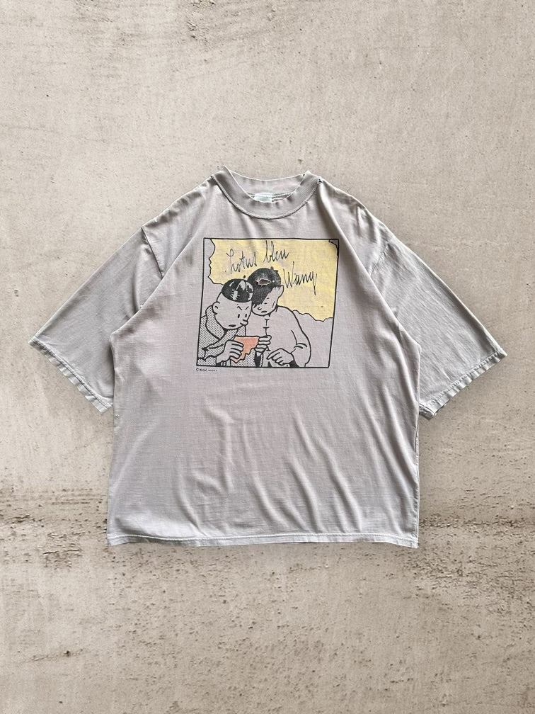 90s Tin Tin Distressed Graphic T-Shirt - XL