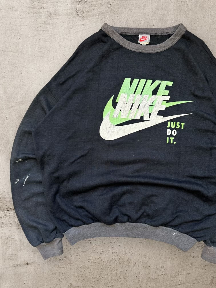 90s Nike Swoosh 3D Graphic Crewneck - XL