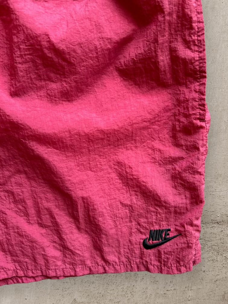 90s Nike Swoosh Nylon Shorts - Medium