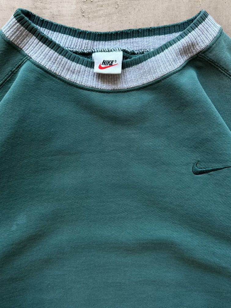 90s Nike Striped Tonal Distressed Crewneck - Large