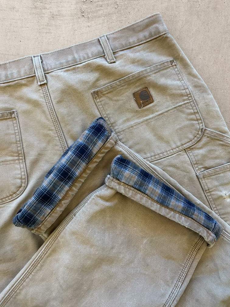 00s Carhartt Blanket Lined Distressed Carpenter Pants - 31x28