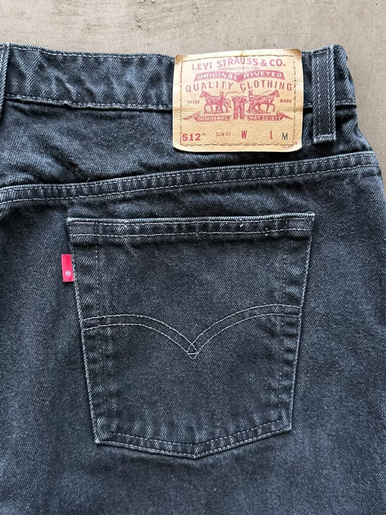 00s Levi’s 512 Black Denim Jeans - 35x30