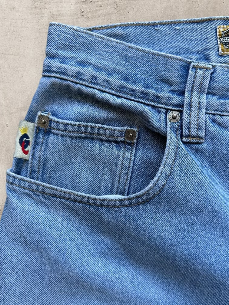 90s Bugle Boy Baggy Denim Carpenter Pants - 30