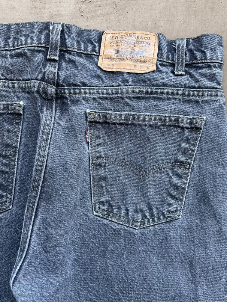 90s Levi’s 505 Black Denim Jeans - 38x30