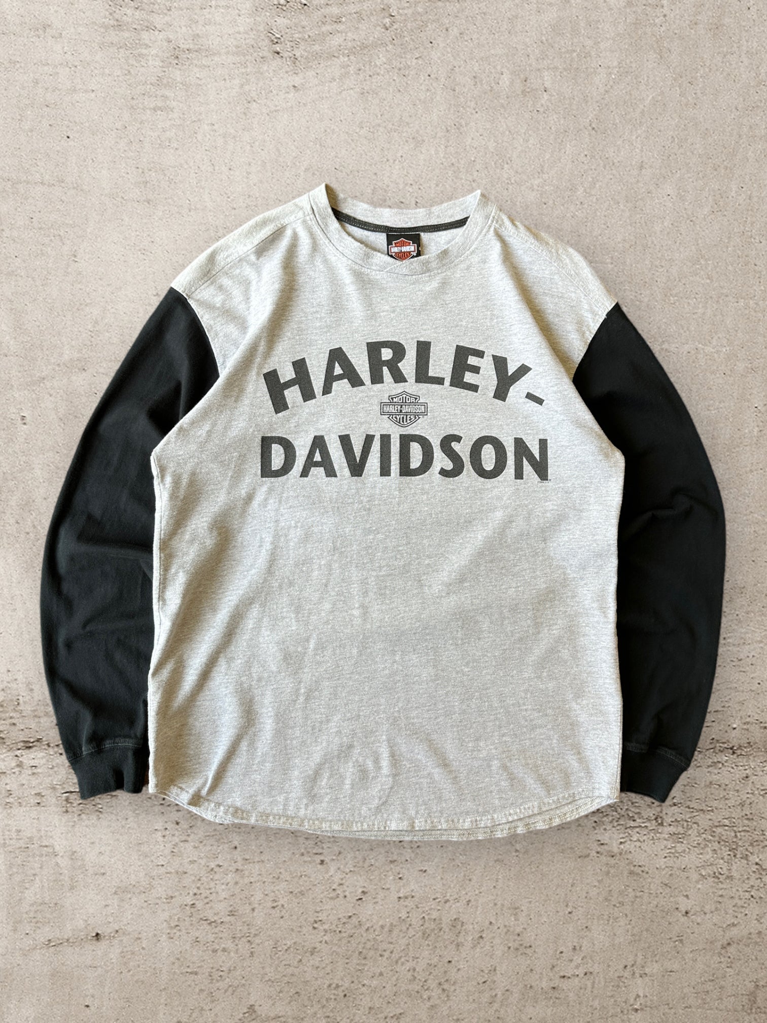 00s Harley Davidson Color Block Long Sleeve T-Shirt - Large
