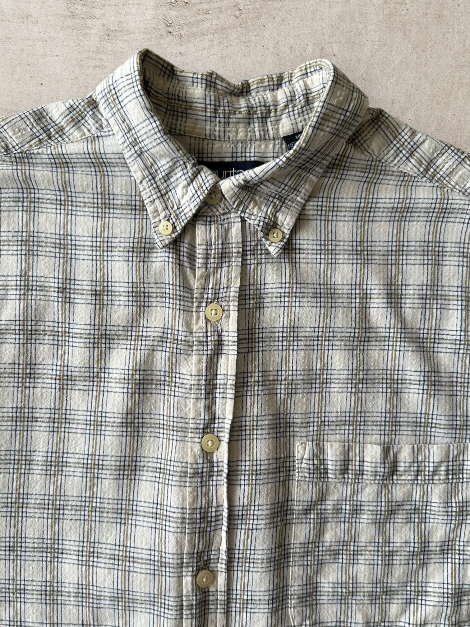 00s Puritan Cropped Button Up Shirt - Medium