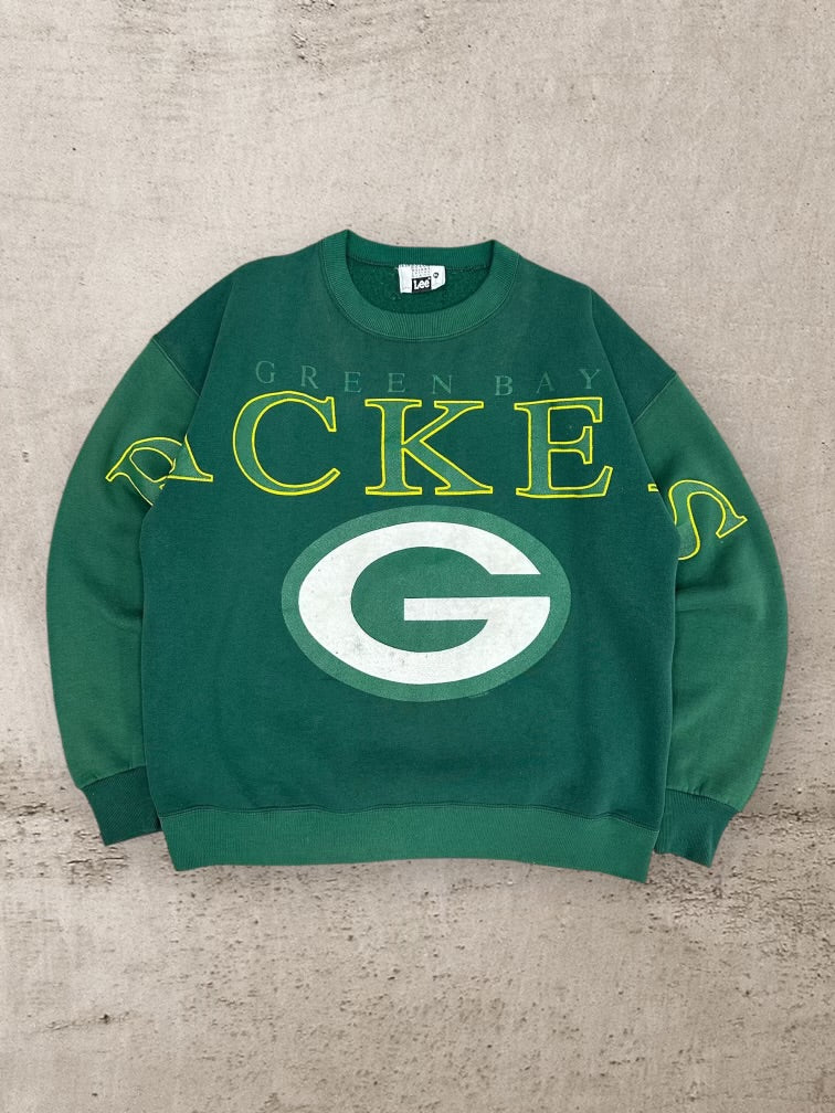 90s Packers Spell Out Graphic Crewneck - Large