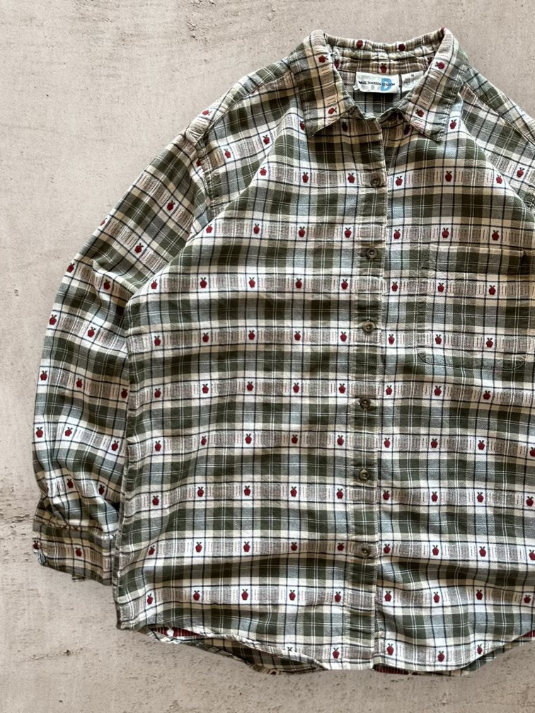 00s Paul Harris Plaid Apple Button Up Shirt - Medium