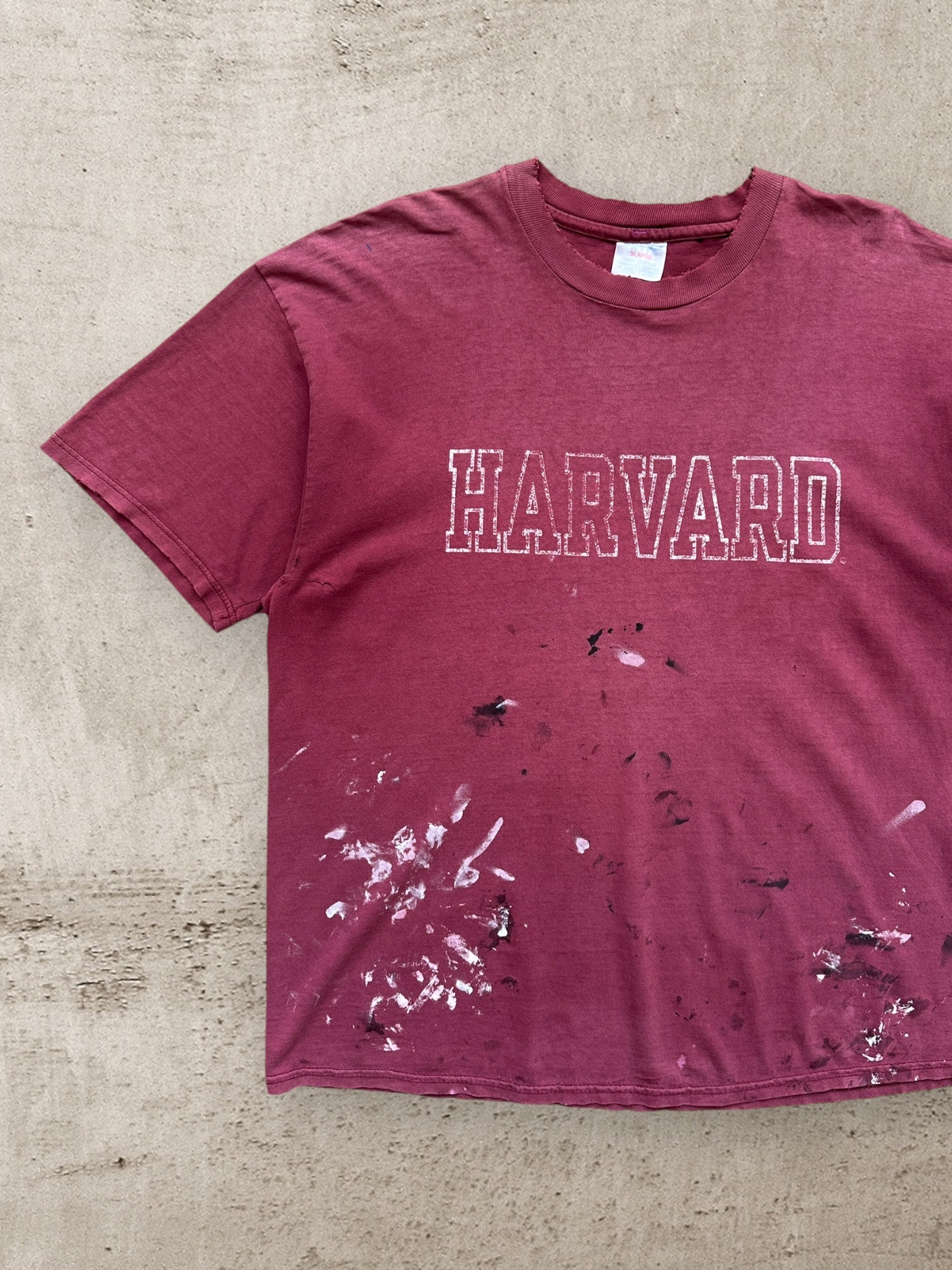 90s Champion Distressed Harvard T-Shirt - XL