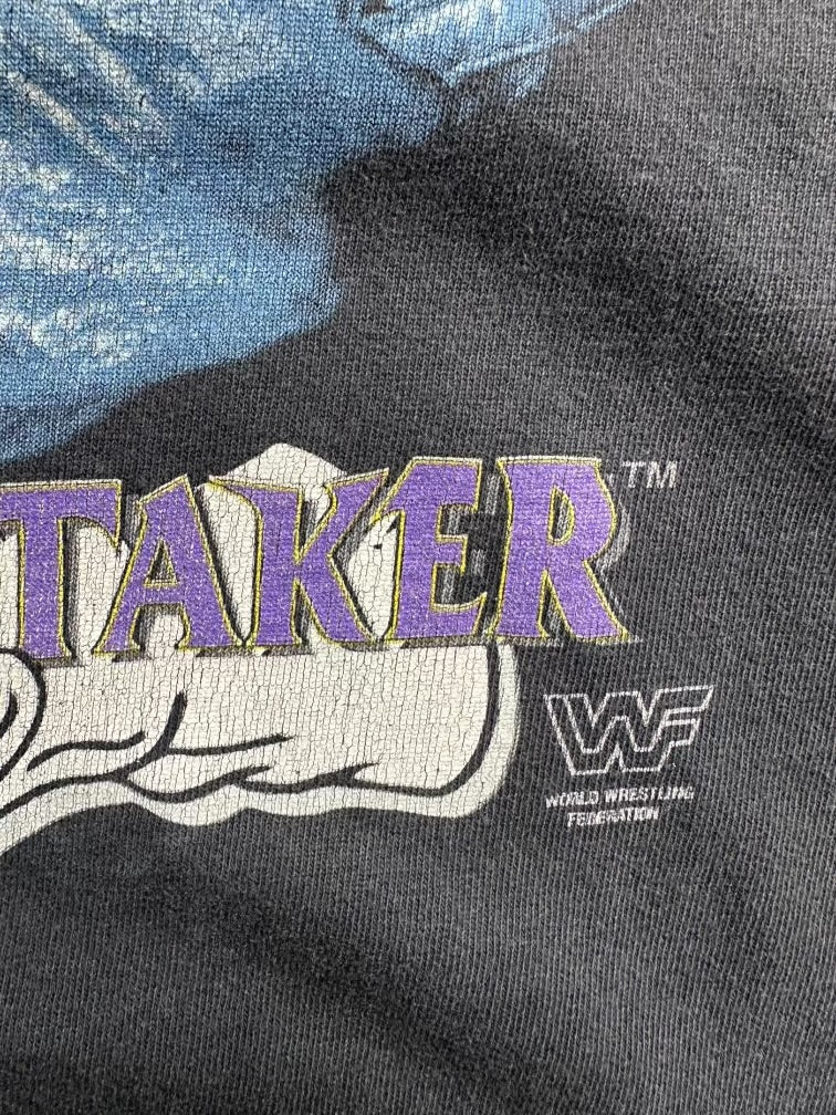 90s WWF Undertaker Graphic T-Shirt - Medium
