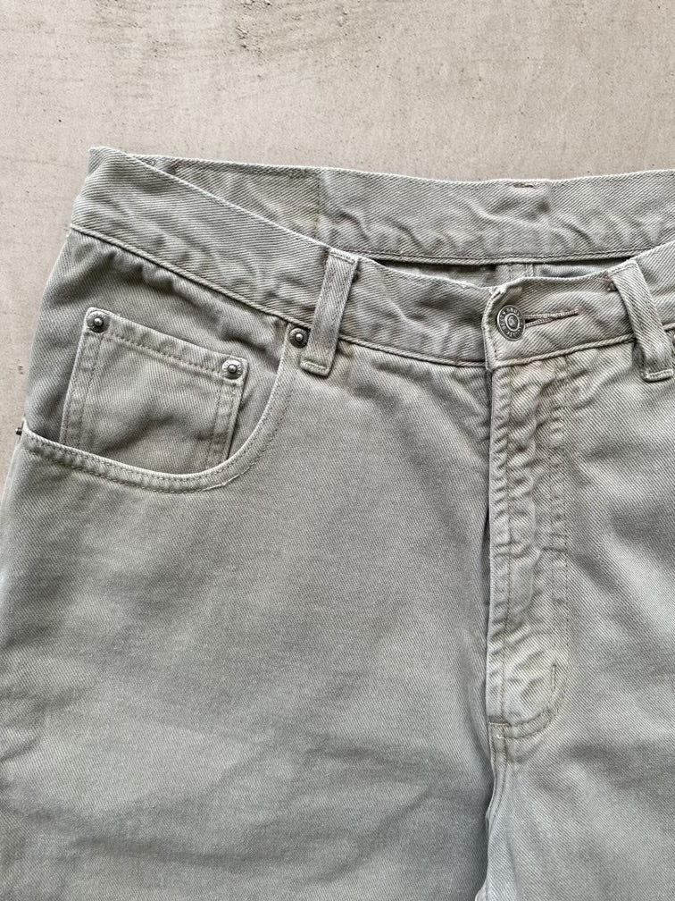 90s Country Seat Tan Denim Shorts - 32