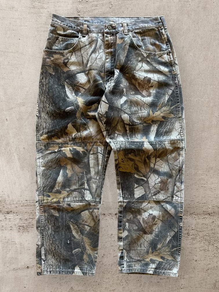 00s Wrangler Double Knee Real Tree Camouflage Pants - 34