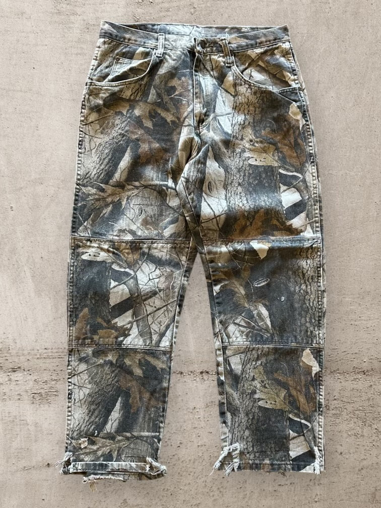 00s Wrangler Double Knee Real Tree Camouflage Pants - 33