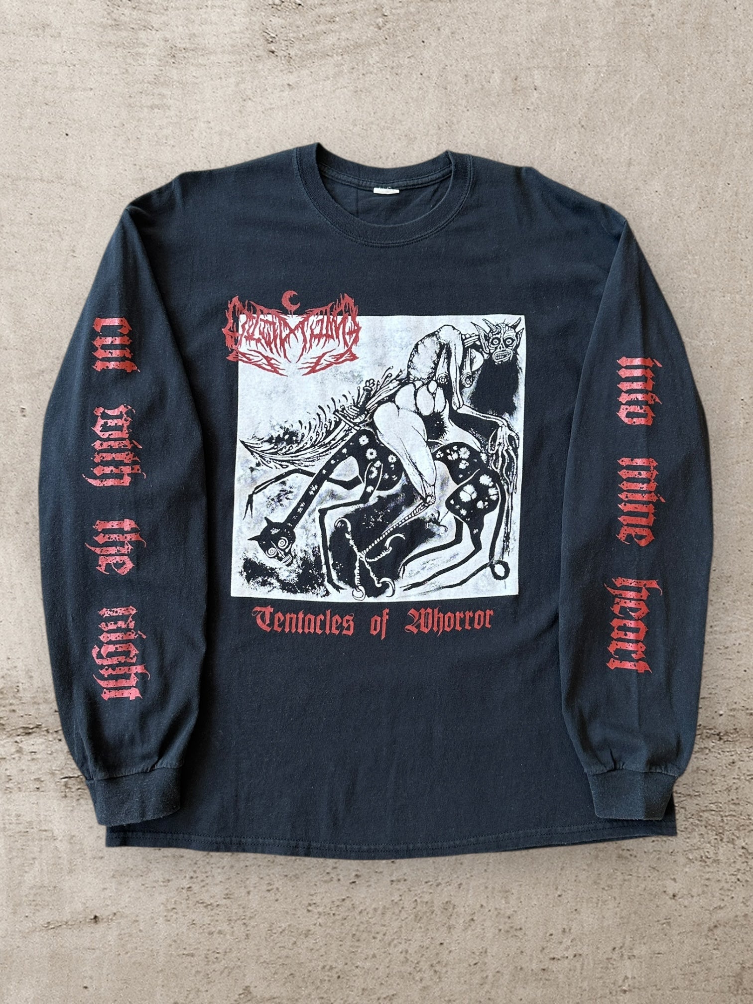 00s Tentacles of Horror L/S Graphic T-Shirt - XL