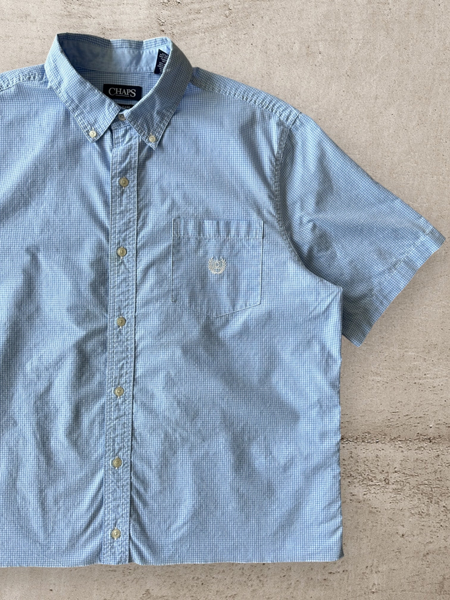 00’s Chaps Cropped Button Up Shirt - XL