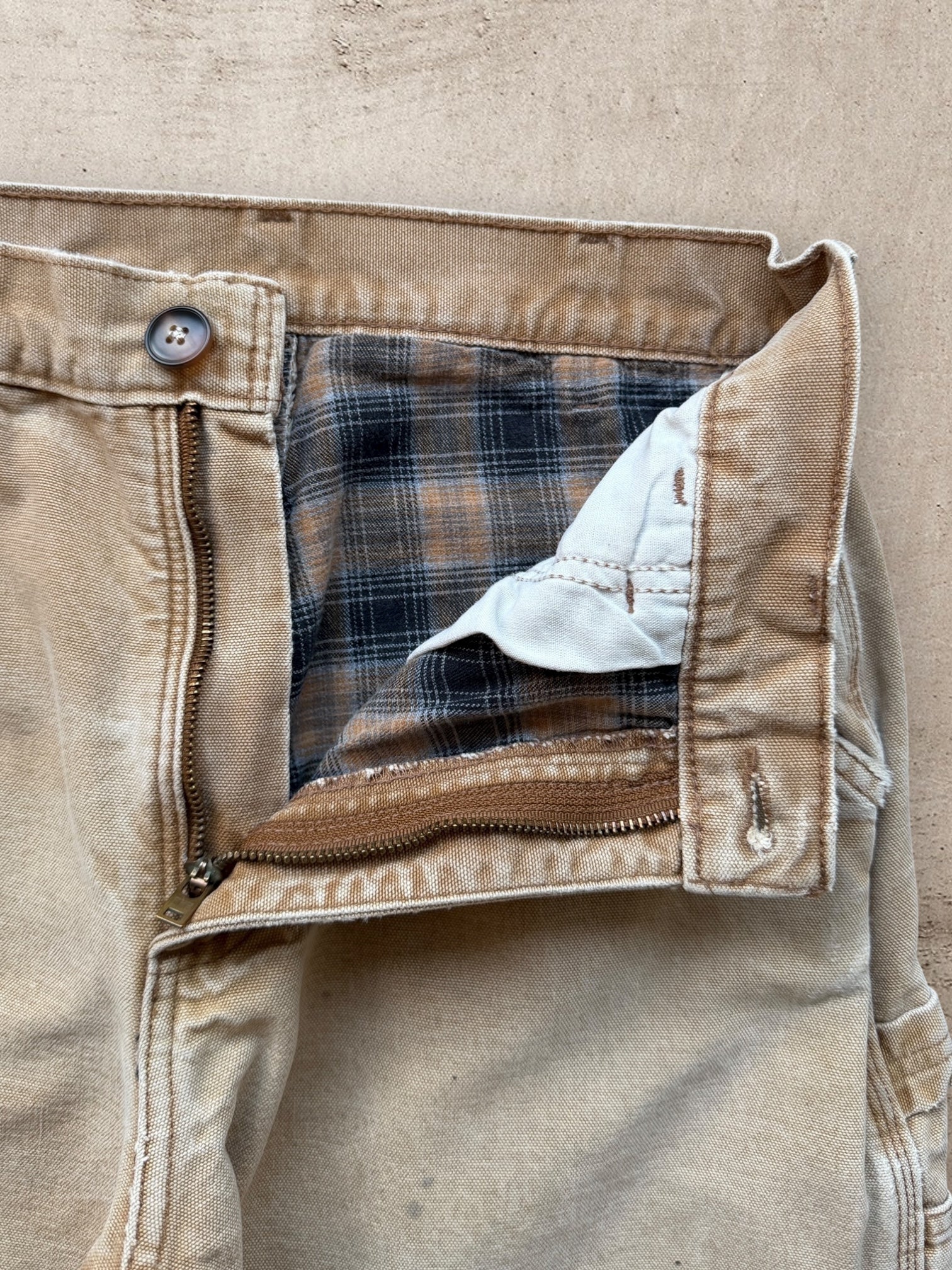 90s Carhartt Blanket Lined Carpenter Pants - 30”