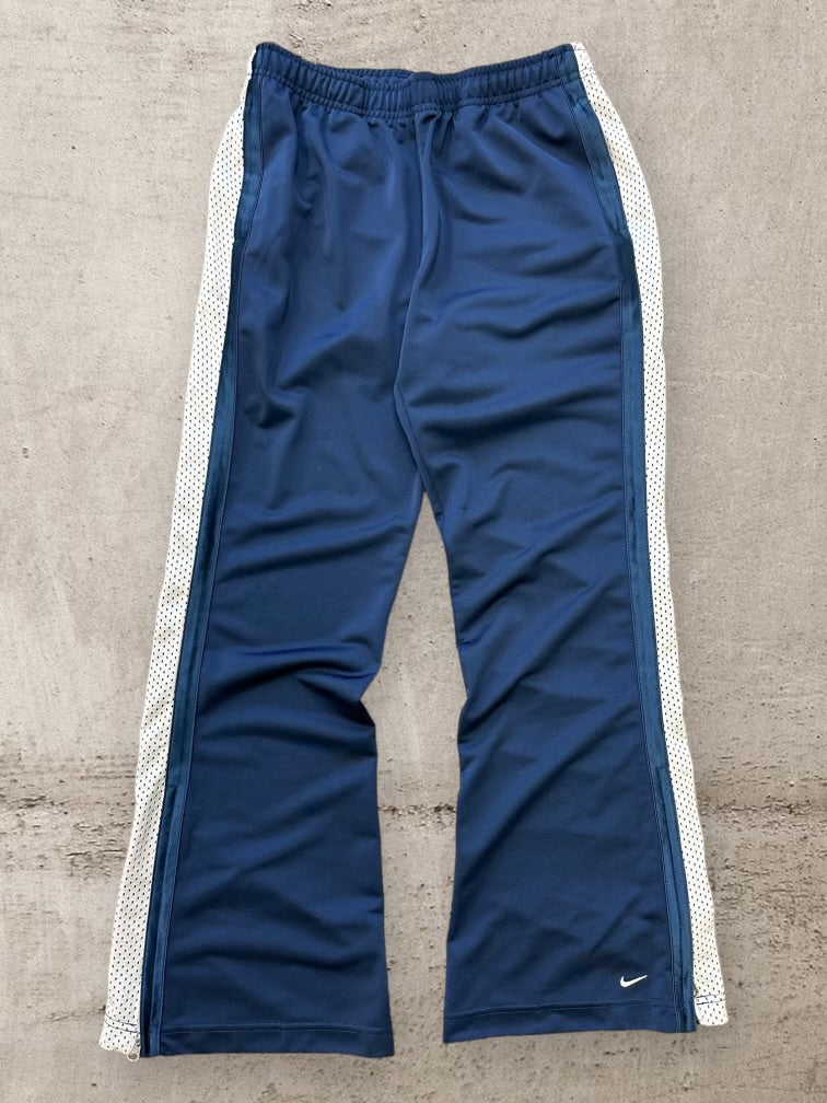 00s Nike Navy Blue Striped Track Pants - Medium