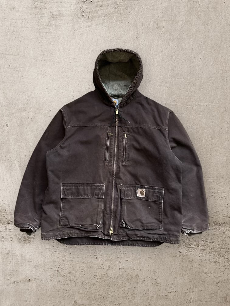 00s Carhartt Sherpa Lined Hooded Jacket - XL