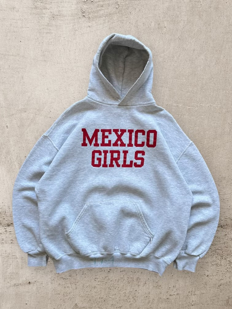 90s Russell Athletic Mexico Girls Hoodie - Large