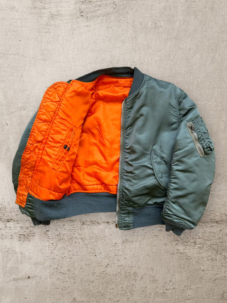 80s Military Reversible Bomber Jacket - Small