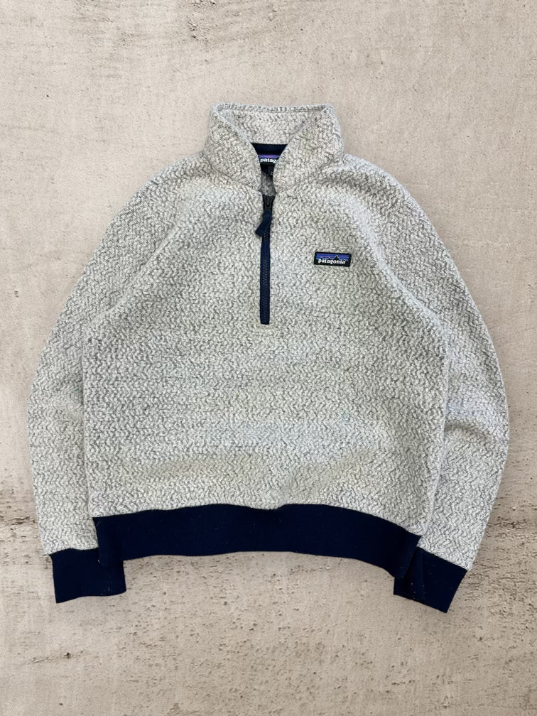 00s Patagonia 1/4 Zip Patterned Fleece - Small