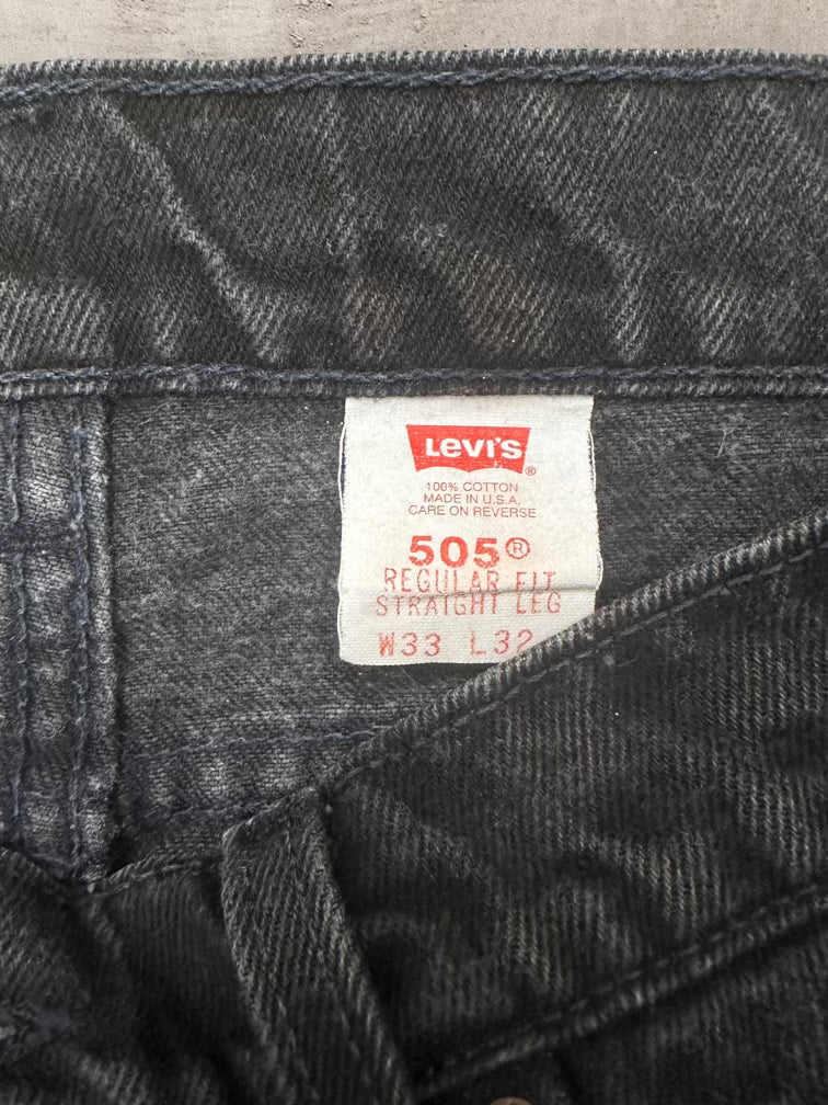 90s Levi’s 505 Black Denim Jeans - 32x31