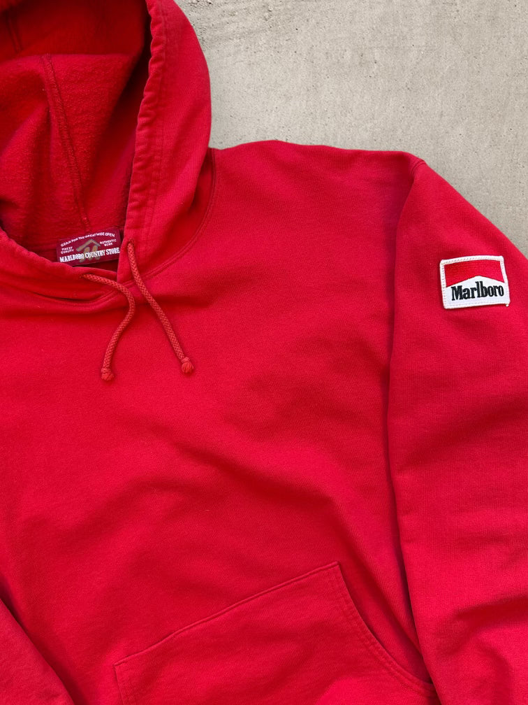 90s Marlboro Cigarettes Patch Hoodie - Large
