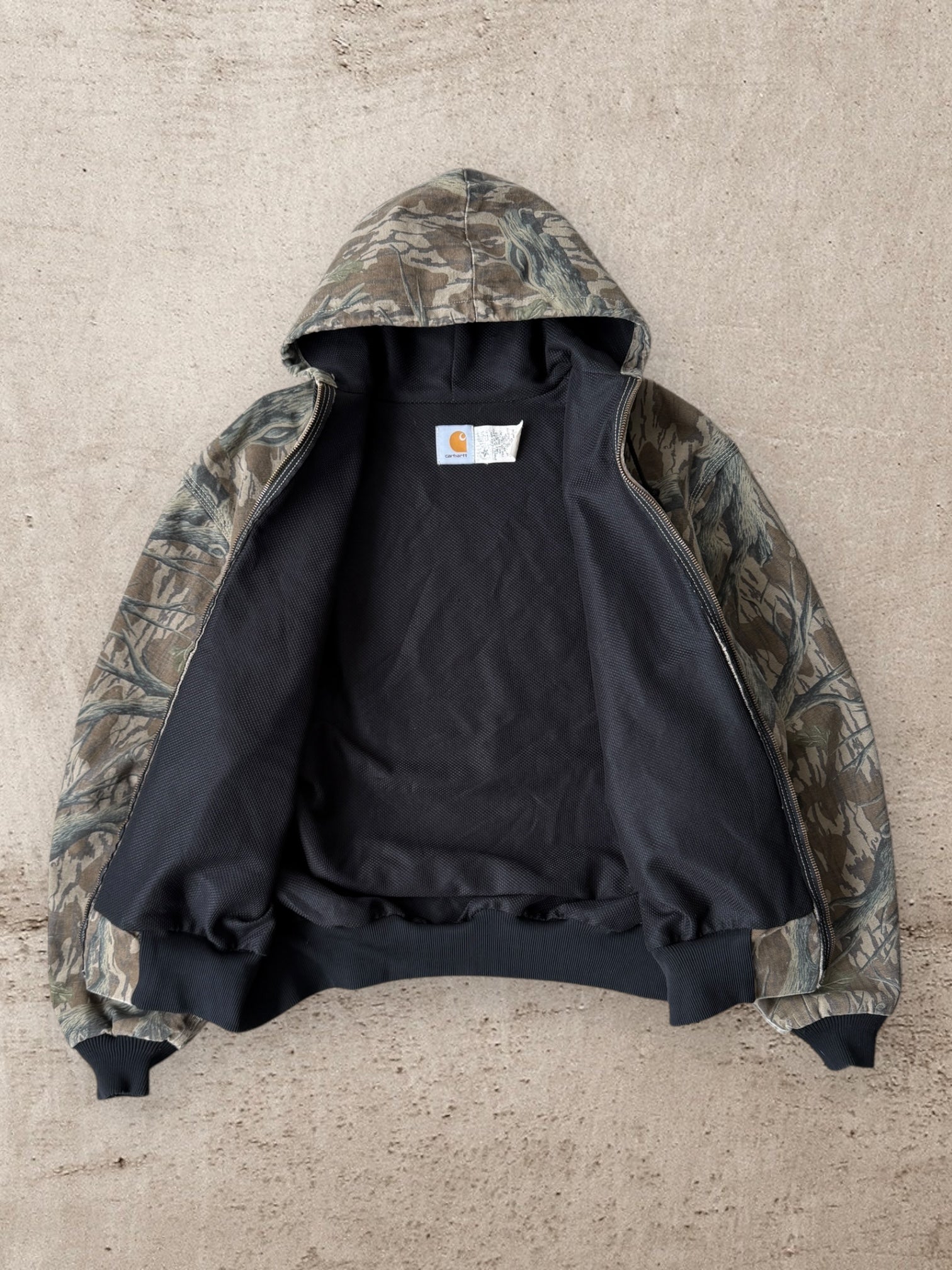90s Carhartt Real Tree Camouflage Hooded Jacket - XXL