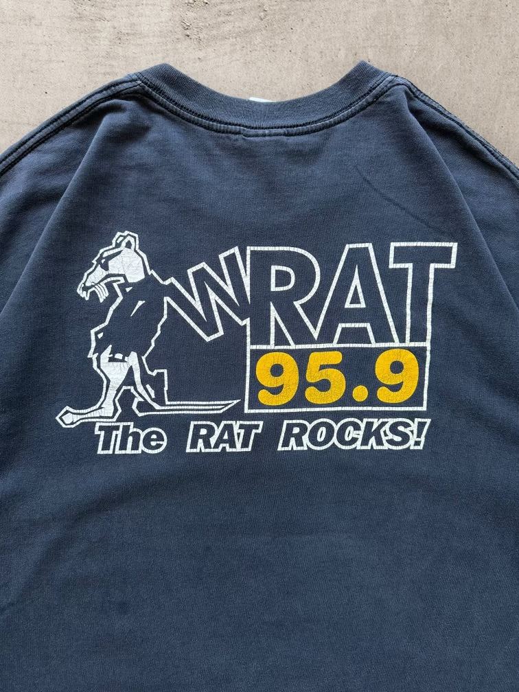 90s WRat 95.9 Radio Graphic T-Shirt - XL