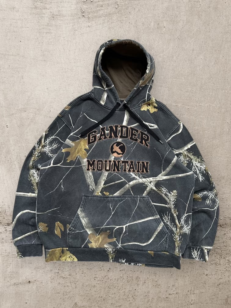 00s Gander Mountain Real Tree Camouflage Hoodie - Large