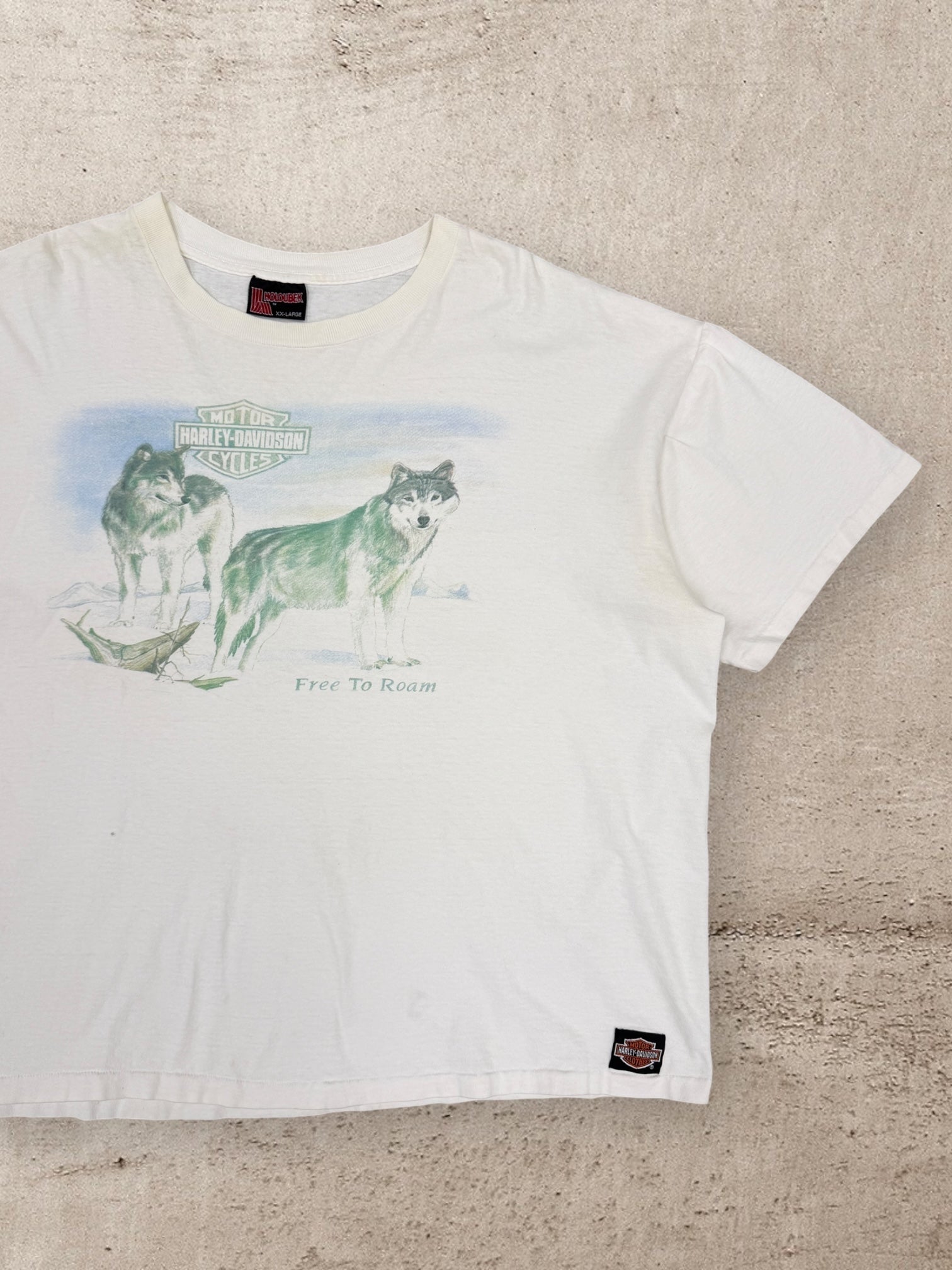 90s Harley Davidson Wolves Graphic T-Shirt - XXL