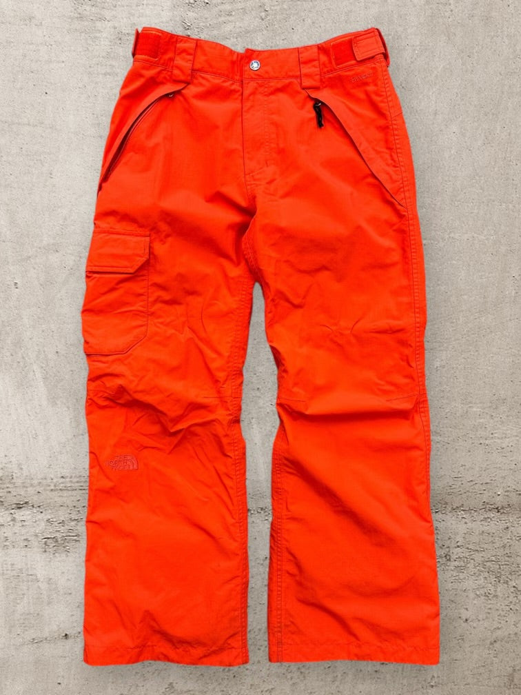 00s The North Face Orange Nylon Snow Pants - Small