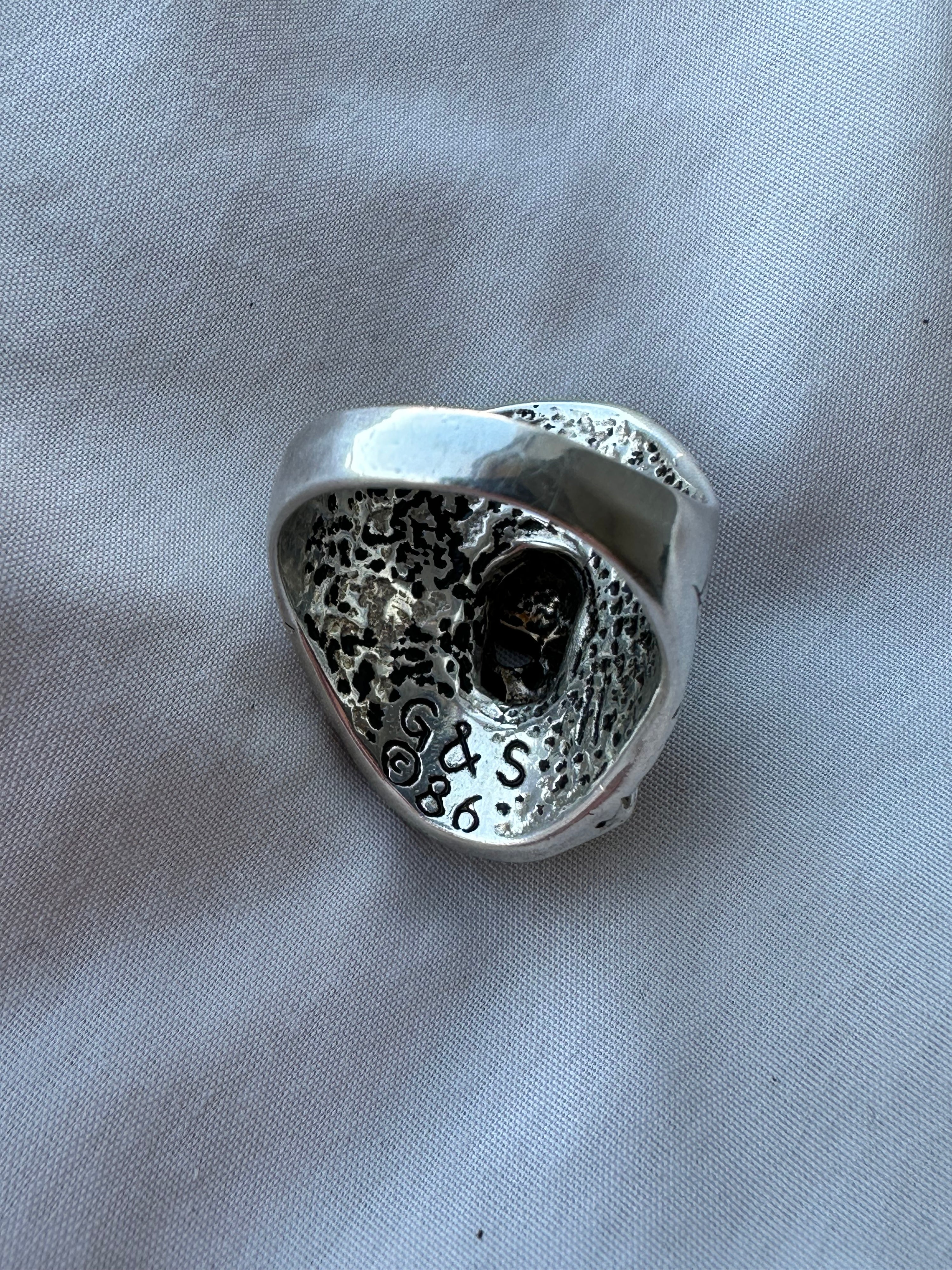 1986 G&S Skull Spider Biker Ring Size 11