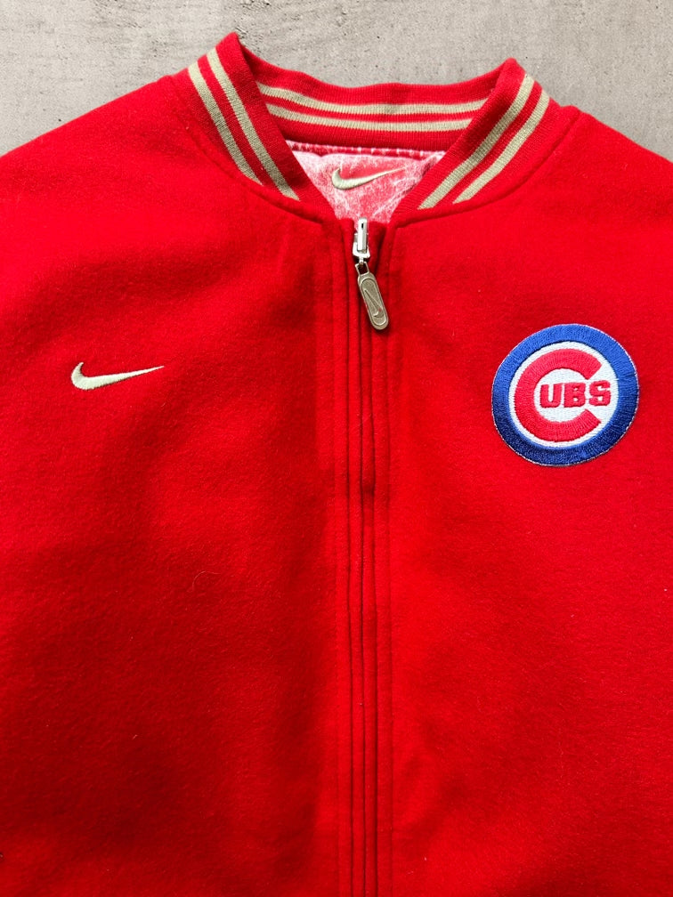 00s Nike Chicago Cubs Reversible Varsity Jacket - Small