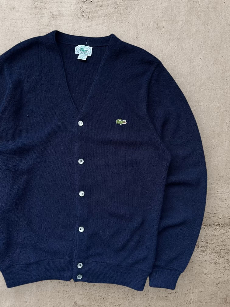 80s Lacoste & Izod Knit Cardigan - Large