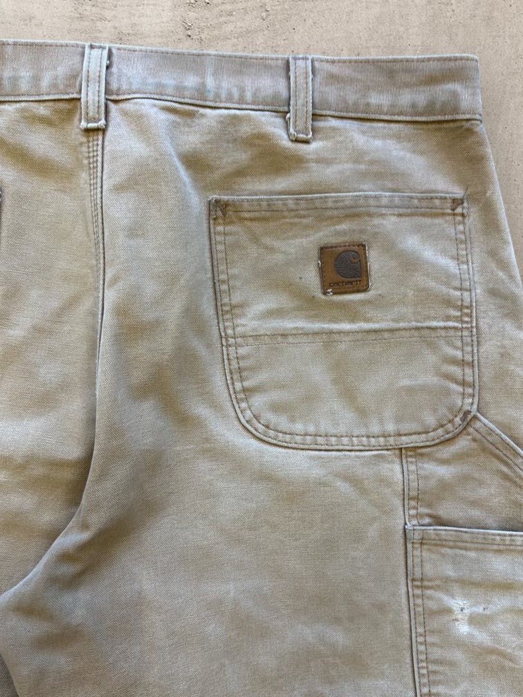 00s Carhartt Blanket Lined Distressed Carpenter Pants - 31x28