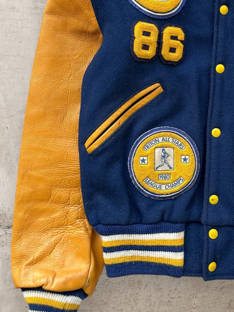 70s/80s Flynntan Triton Letterman Varisty Jacket - Medium