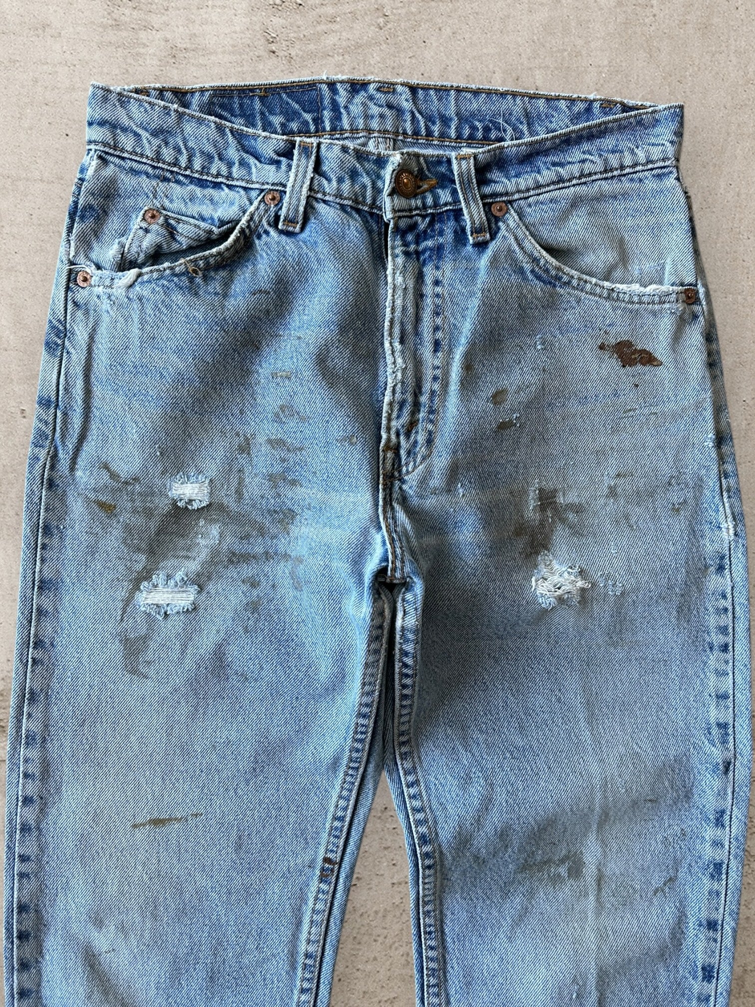 90s Levi’s 505 Orange Tab Distressed Denim Jeans - 29”