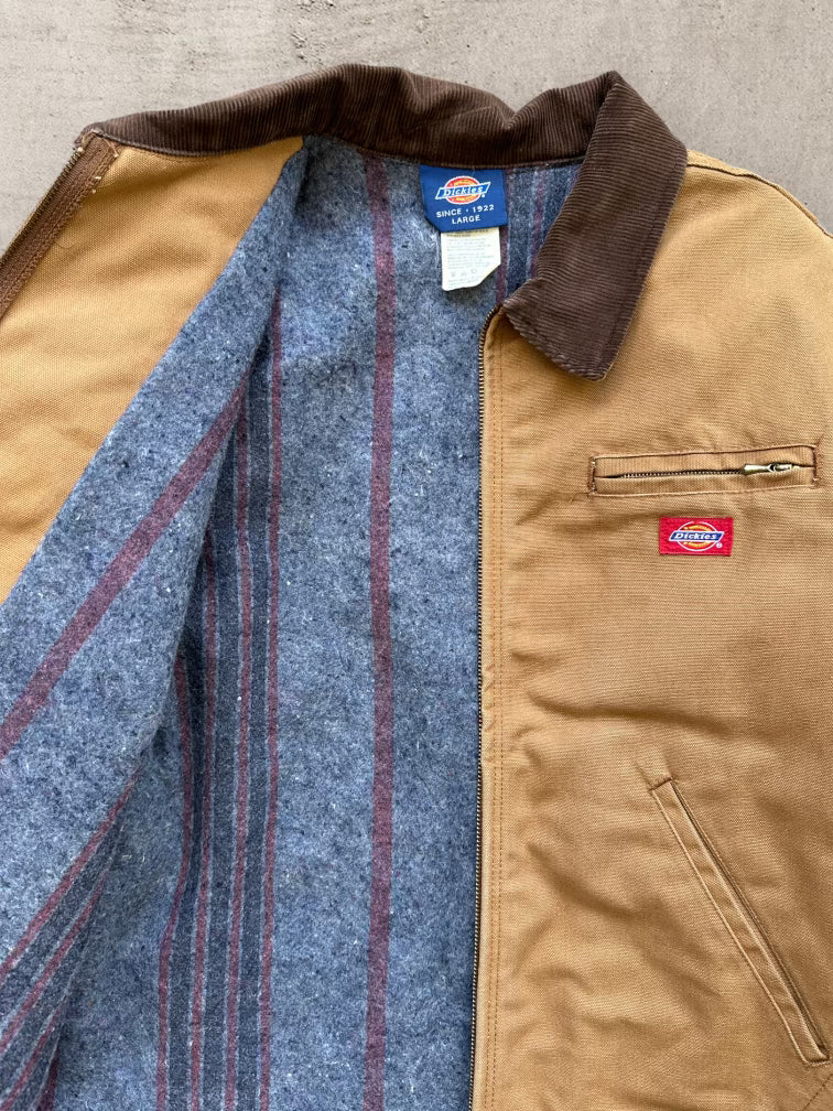 90s Dickies Wool Lined Tan Work Jacket - Large