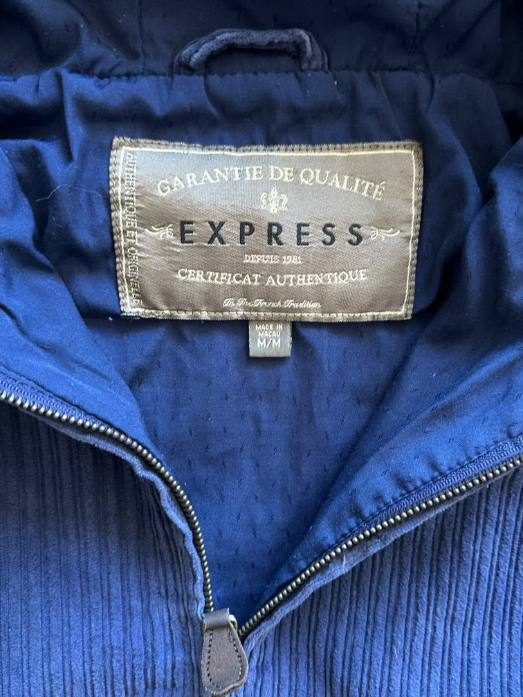 00s Express 1/2 Zip Corduroy Anorak Hoodie - Large