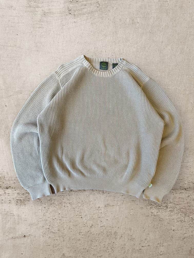 00s Timberland Light Beige Knit Sweater - Large