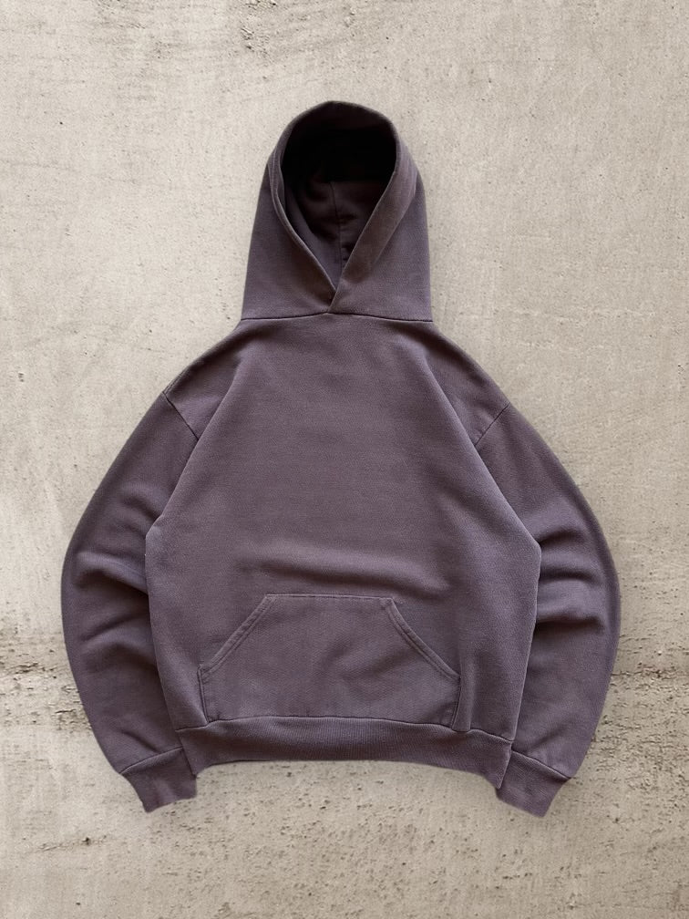 80s PCHT Brown Blank Hoodie - Medium