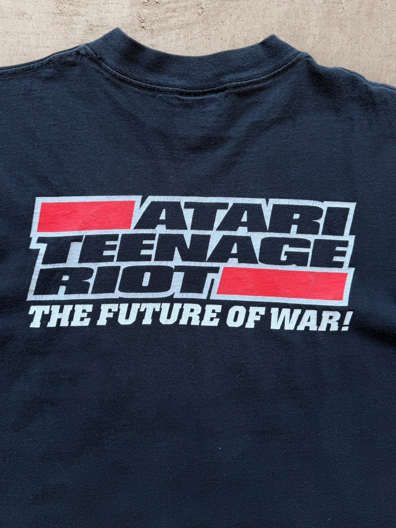 90s Atari Teenage Riot The Future of War Distressed Graphic T-Shirt -