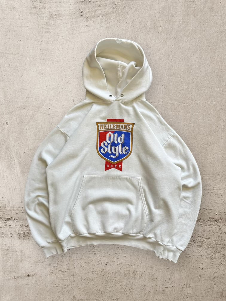 90s Old Style Beer Graphic Hoodie - Large