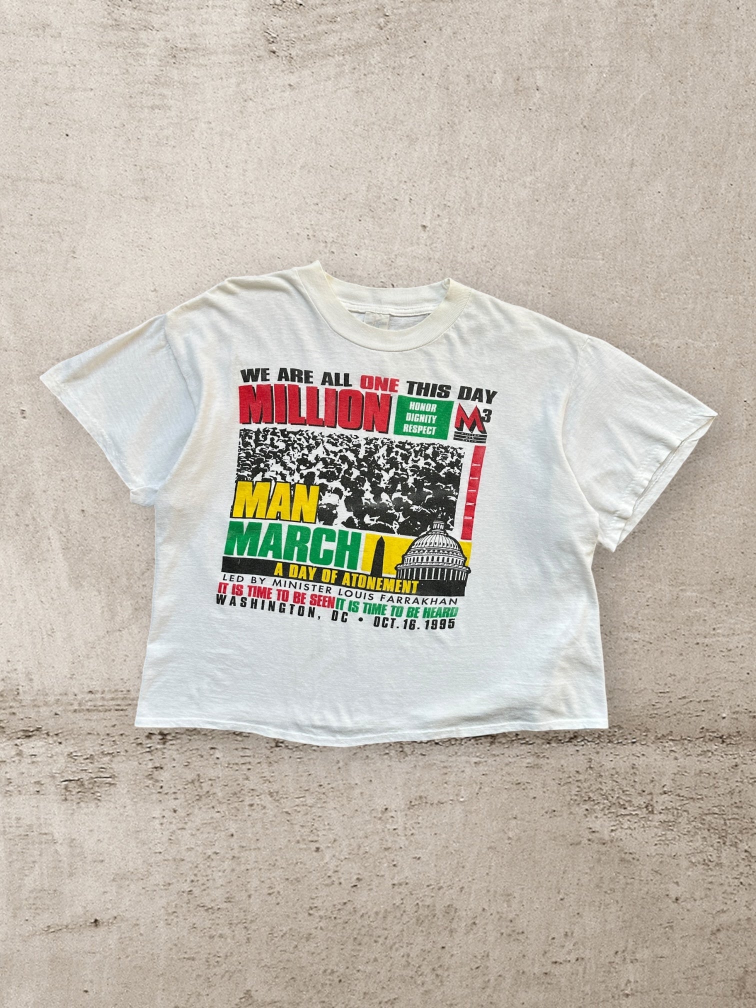 90s Million Man March Graphic T-Shirt - Large