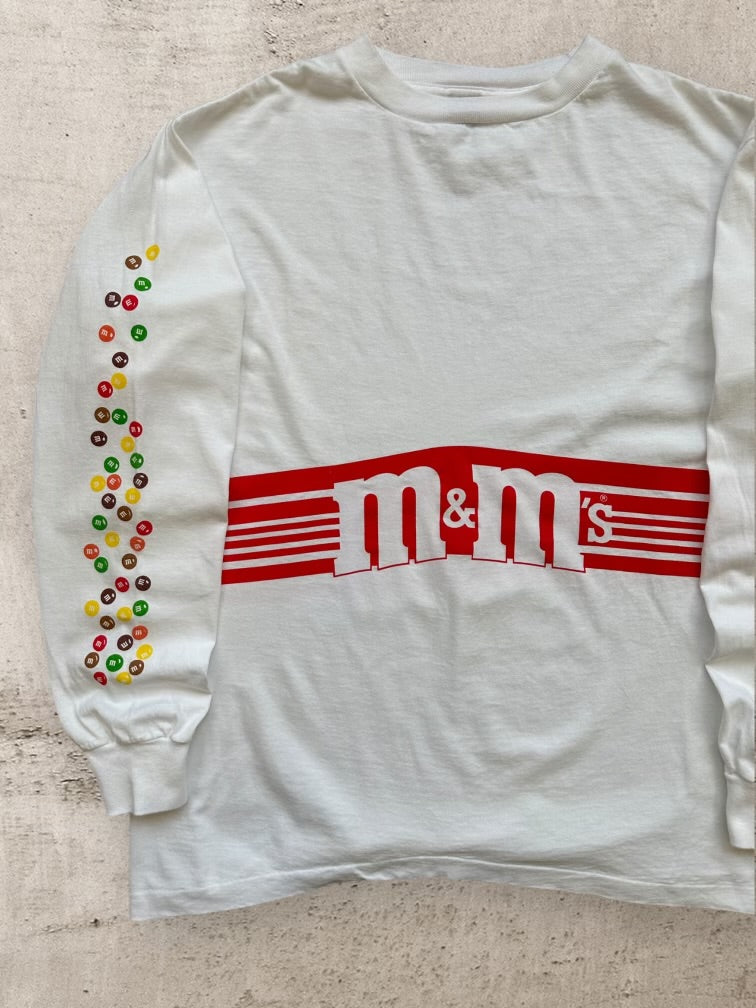 80年代 M&amp;Ms グラフィック 長袖 Tシャツ - XL