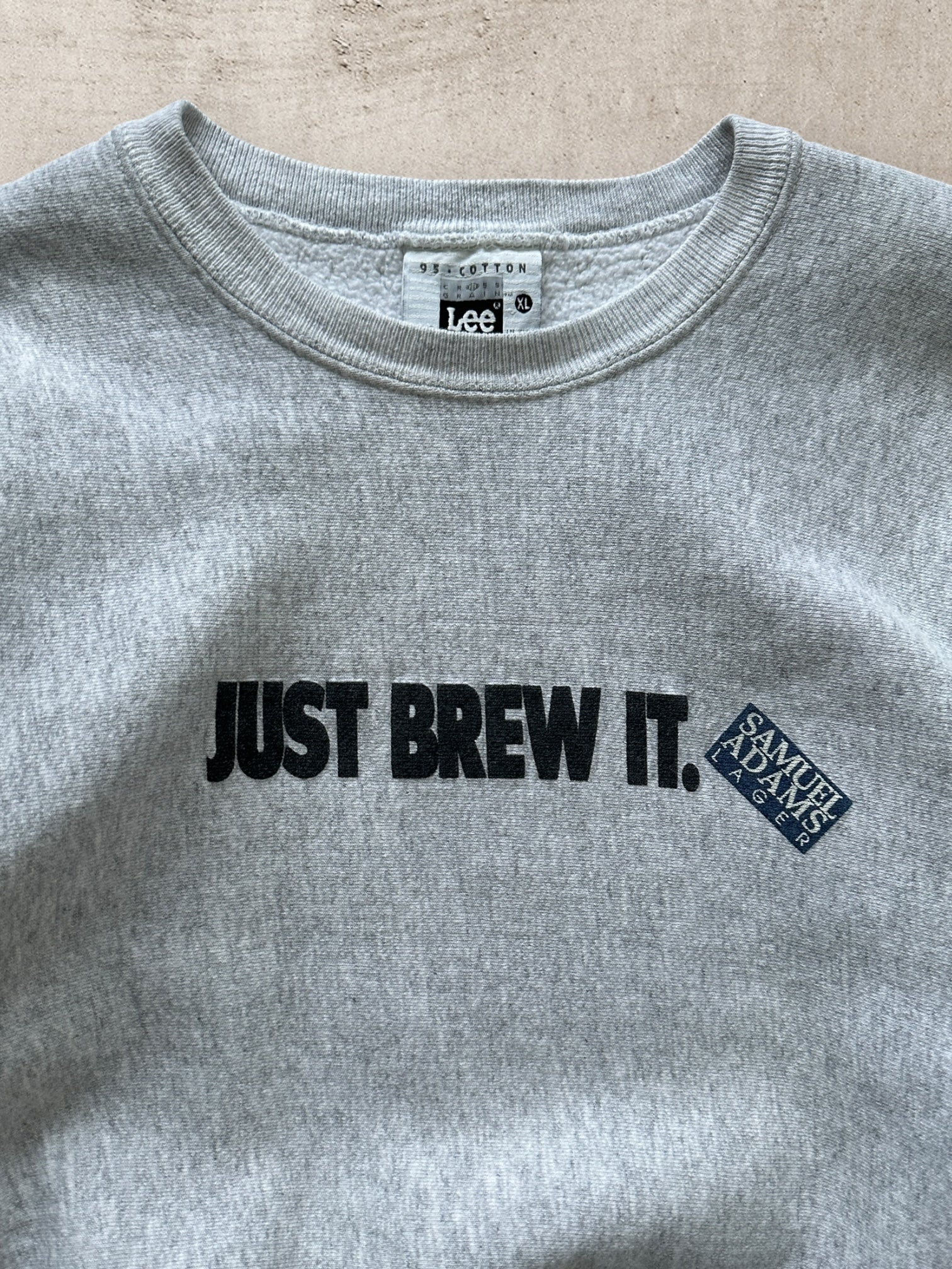 90s Samuel Adams Just Brew It Graphic Crewneck - XL