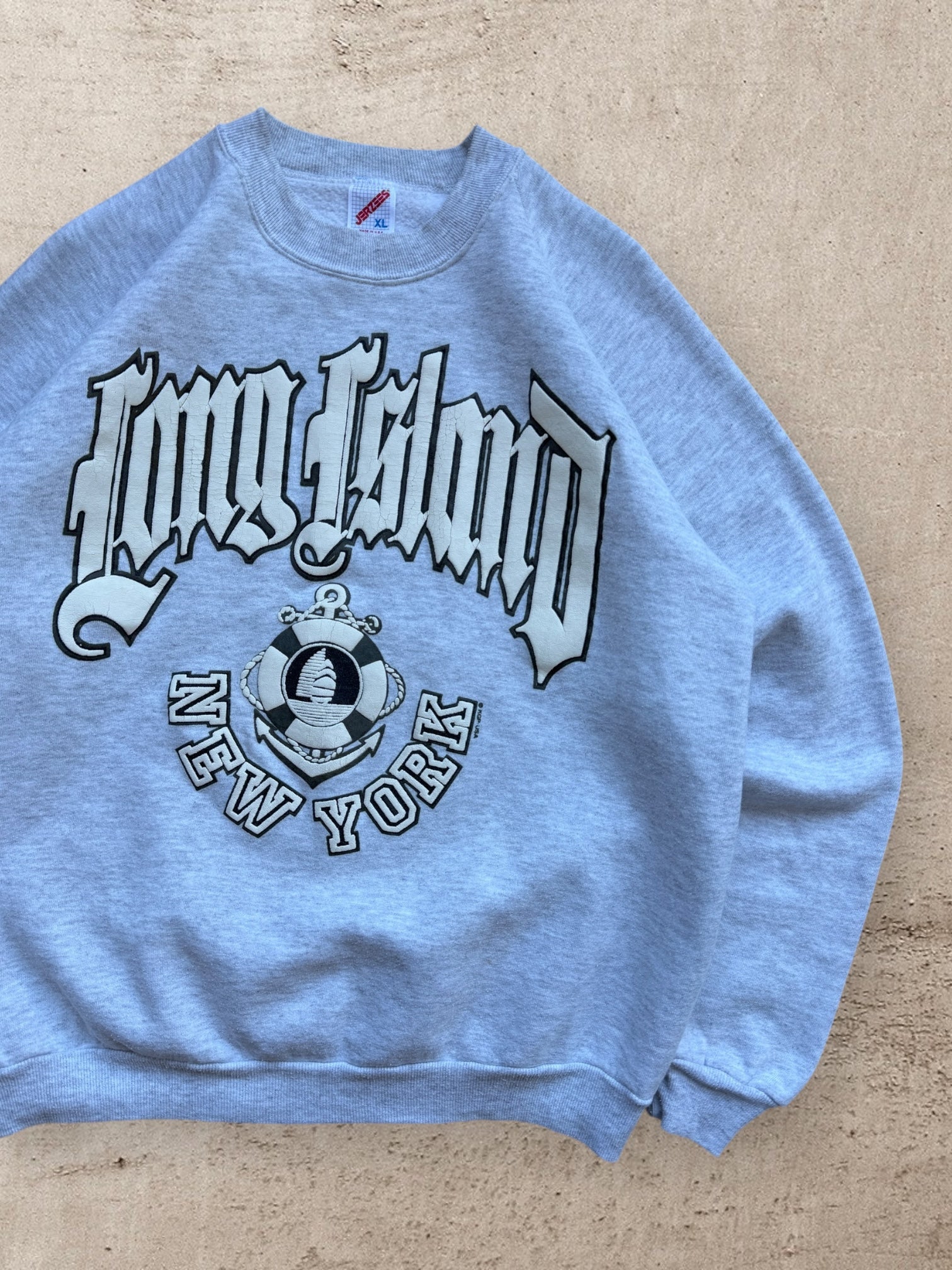 90s Long Island New York Graphic Crewneck - Large