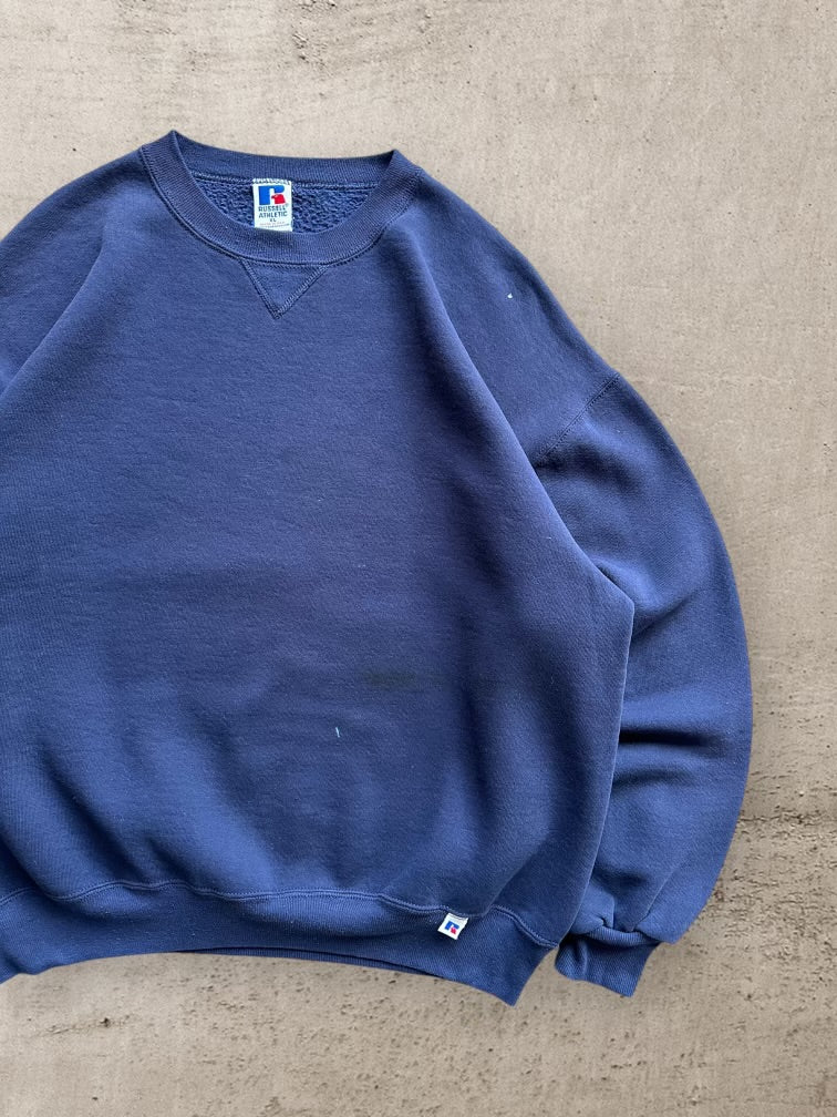 90s Russell Athletic Navy Blue Crewneck - XL